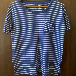 Blue & white striped tee